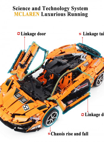 Porsche 911 GT3 RS 1/8 Sport Car Model Building Blocks Bricks Toy 62cm