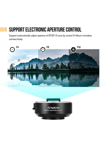 Electronic Lens Mount Adapter Ring For DSLR Lens Black