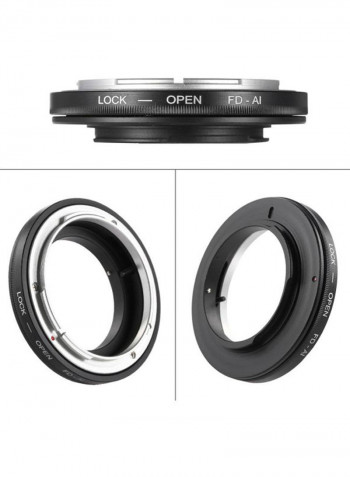 Electronic Lens Mount Adapter Ring For DSLR Lens Black