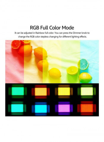 LED Dimmable Photography Light with Remote Control Black/White