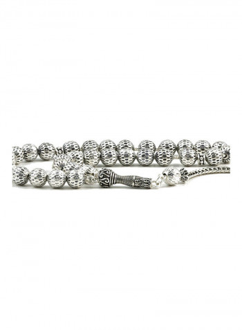Oxidized Silver Prayer Beads