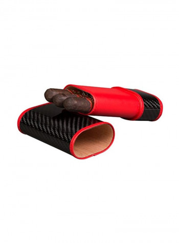 Fiber Cigarette Case Black/Red