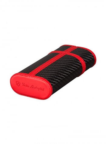 Fiber Cigarette Case Black/Red