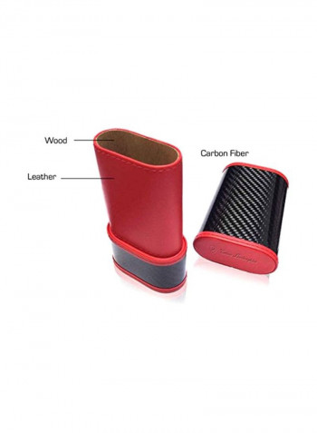 Fiber Cigarette Case Black/Red
