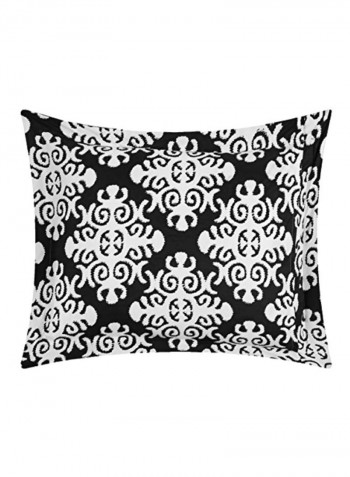 10-Piece Reversible Comforter Set Black/White Queen