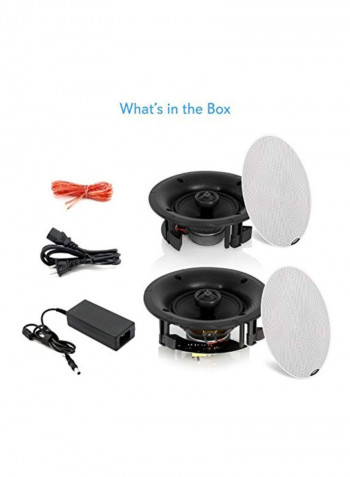 Bluetooth Ceiling/Wall Speaker Kit 5.25inch White/Black