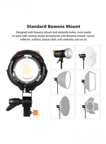 Focus Light  Daylight Dimmable Bowens Mount With Remote Control 39.2x24x13.5cm Black/White