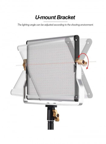 LED Photography Light With Light Stand Black/White/Grey