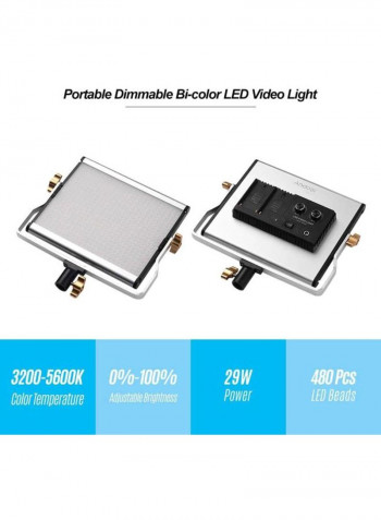 LED Photography Light With Light Stand Black/White/Grey