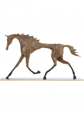 Horse Tribute To Giacometti Brass Sculpture Brown