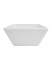 48-Piece Porcelain Deep Square Bowl White 3.25inch