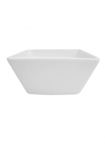 48-Piece Porcelain Deep Square Bowl White 3.25inch