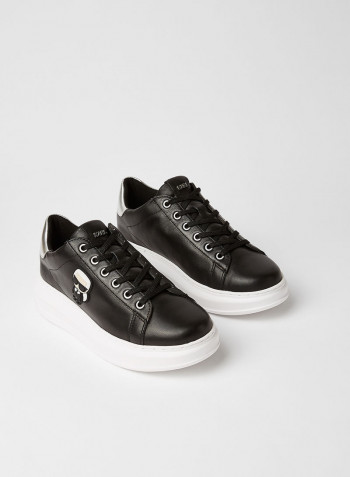 3D Girl Detailed Iconic Low Top Sneaker Black