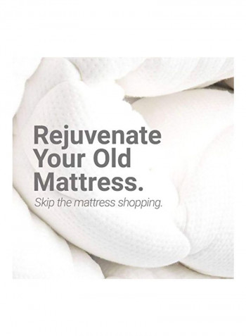 Bamboo Mattress Pad With Fitted Skirt White King