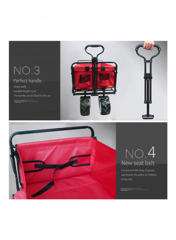 Portable Folding Outdoor Camping Pull Cart 77.00 x 21.00 x 54.00cm