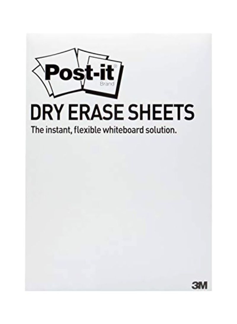 15-Piece Dry Erase Whiteboard Film Sheets