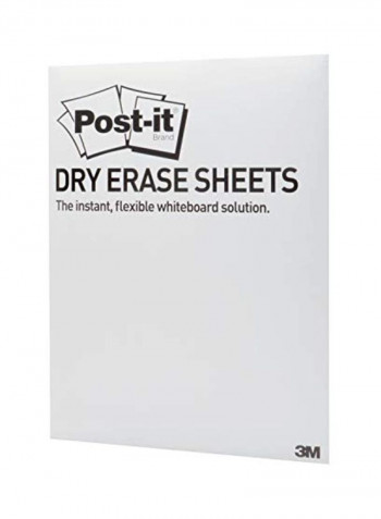 15-Piece Dry Erase Whiteboard Film Sheets