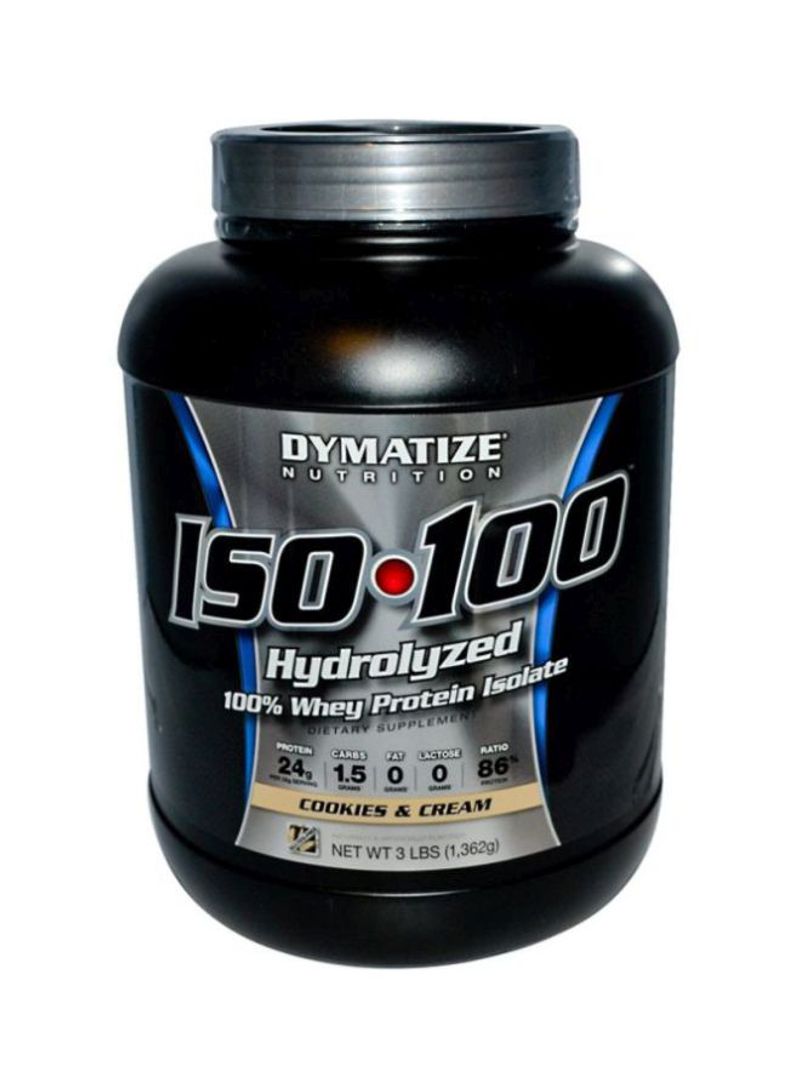 ISO100 Hydrolyzed Protein Powder - Cookies And Cream