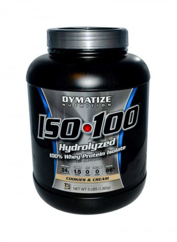 ISO100 Hydrolyzed Protein Powder - Cookies And Cream