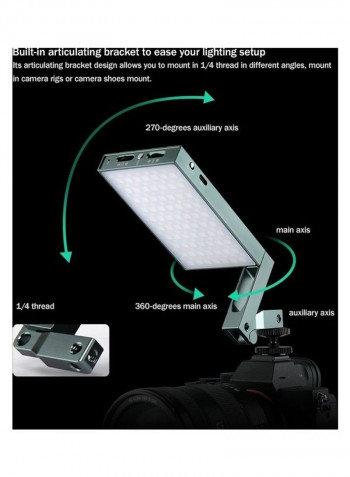 Mini RGB LED Light For Camera Green