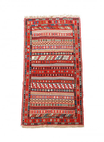 Al Fuad Beautiful Vegetable Dyed Afghan Kilim Rug Multicolour 121x182cm