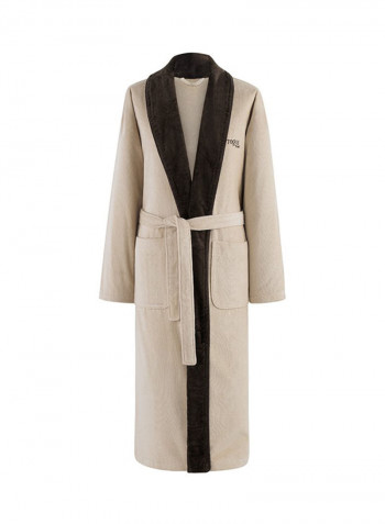 Adam Allover Bathrobe Beige 2XL