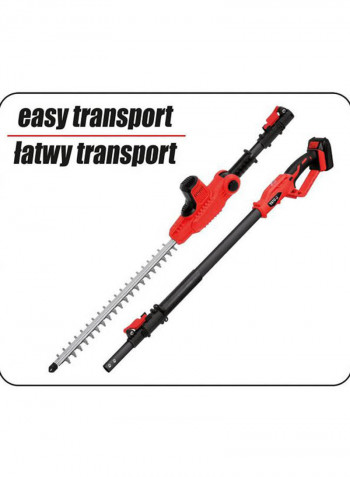 Cordless Hedge Trimmer Silver/Black/Red