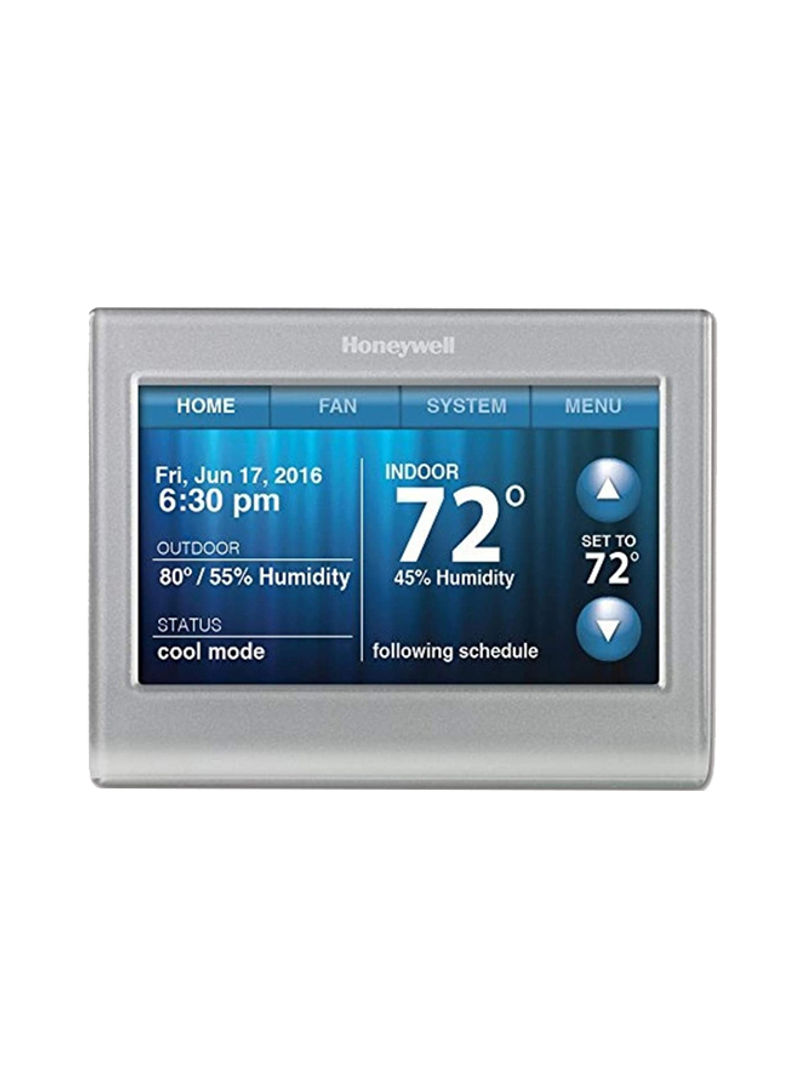 Smart Wi Fi 7 Day Programmable Color Touch Thermostat Silver 11.4x8.9x2.2cm