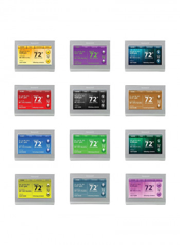 Smart Wi Fi 7 Day Programmable Color Touch Thermostat Silver 11.4x8.9x2.2cm