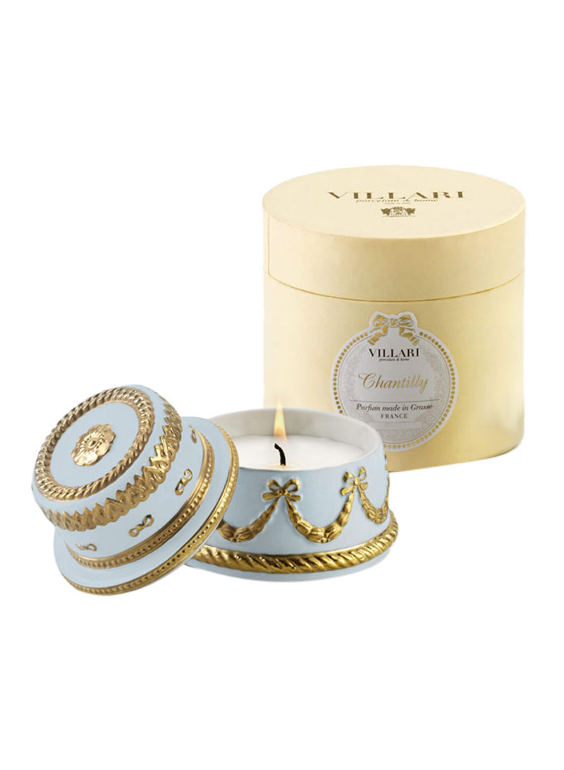 Baby Chantilly Scented Candle Aquamarine/Gold 10X10cm