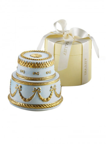 Baby Chantilly Scented Candle Aquamarine/Gold 10X10cm