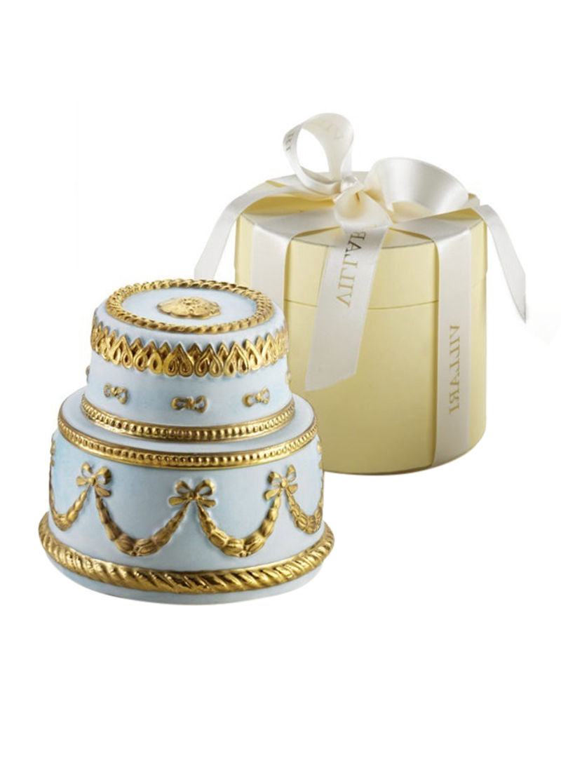 Baby Chantilly Scented Candle Turquoise/Gold 10X10cm