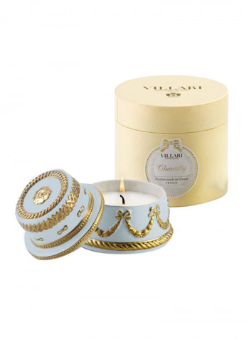 Baby Chantilly Scented Candle Turquoise/Gold 10X10cm