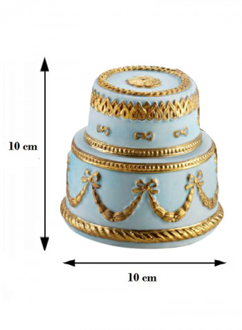 Baby Chantilly Scented Candle Turquoise/Gold 10X10cm