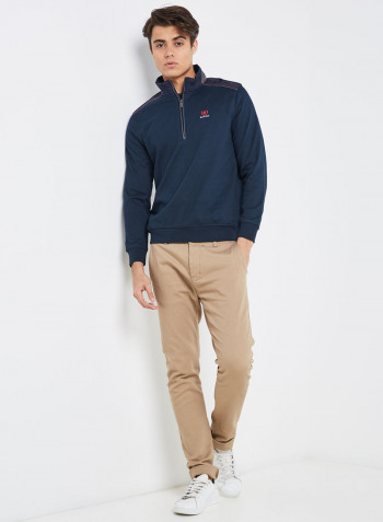 Essential Half Zip Pullover Navy