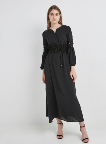 Long Sleeve Maxi Dress Black