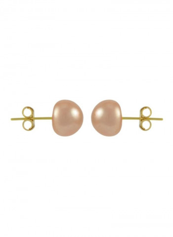 18 Karat Yellow Gold Pearl Earrings
