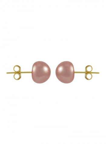 18 Karat Gold Pearl Earrings
