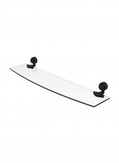 Venus Collection Glass Shelf Clear/Black 24inch