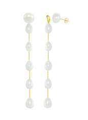 18 Karat Gold Pearl Studded Drop Earrings reviews 18 Karat Gold Pearl Studded Drop Earrings