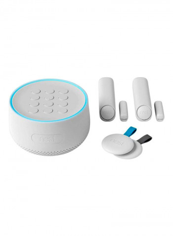 Secure Alarm System White/Blue 3.7 x 2.1inch