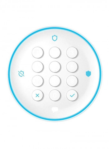 Secure Alarm System White/Blue 3.7 x 2.1inch