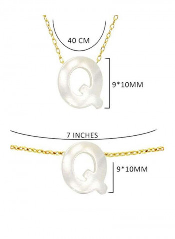18 Karat Gold Q Pearl Jewellery Set