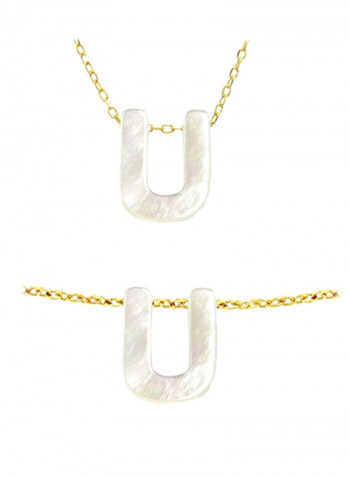 18 Karat Gold U Pearl Jewellery Set