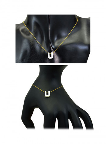 18 Karat Gold U Pearl Jewellery Set