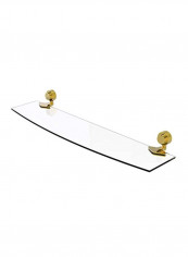 Venus Collection Groovy Accents Glass Shelf Clear/Gold 24inch