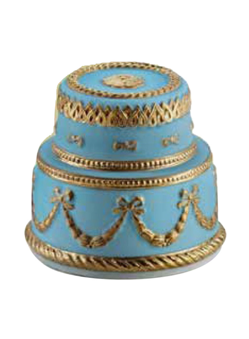 Baby Chantilly Scented Candle Sky Blue/Gold 10X10cm