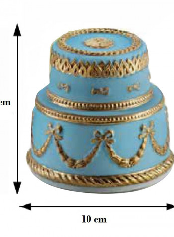 Baby Chantilly Scented Candle Sky Blue/Gold 10X10cm