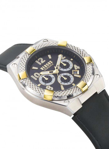 Men's Leather Chronograph Wrist Watch V WVSPEW0219