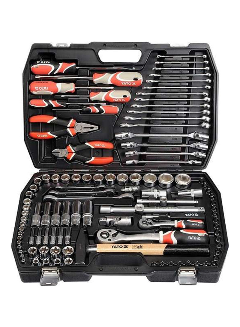 109-Piece Tool Set Silver/Red/Black